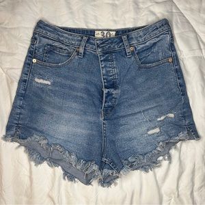 Free People CRVY denim shorts size 30